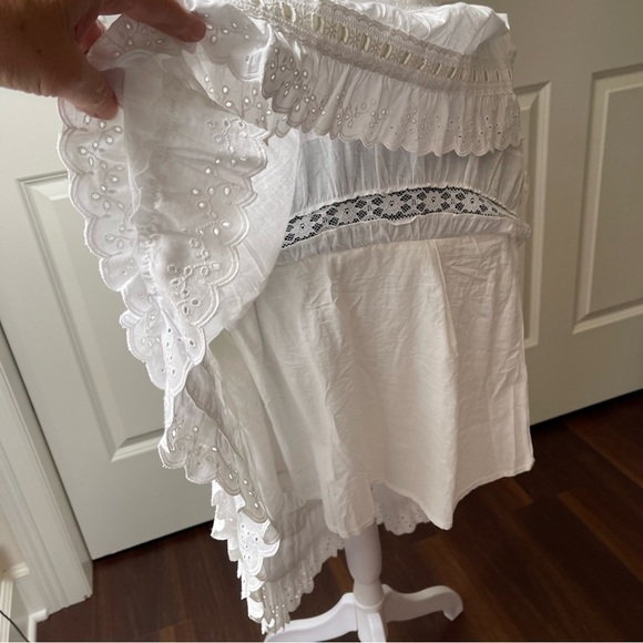 NWT Lucy Paris Denim and Lace Western Layered Skirt - Picture 13 of 16